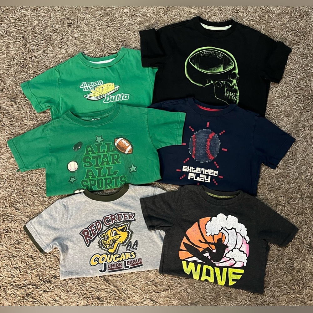 Boys Tees / T Shirts, Sz 6: Old Navy, Football, Baseball